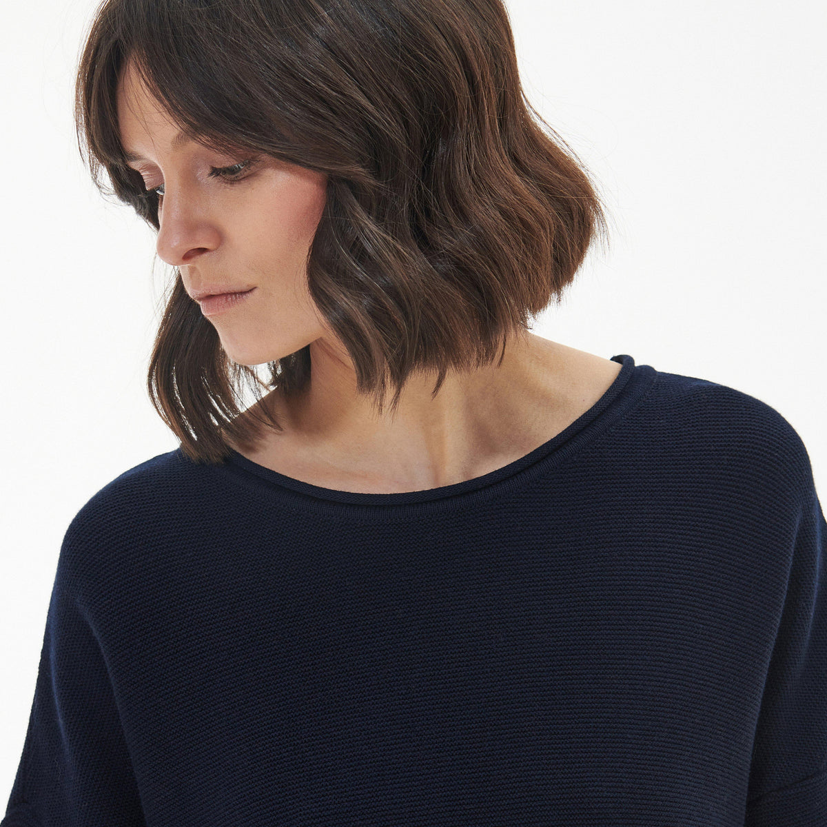 Womens Marine Knitted Jumper Navy