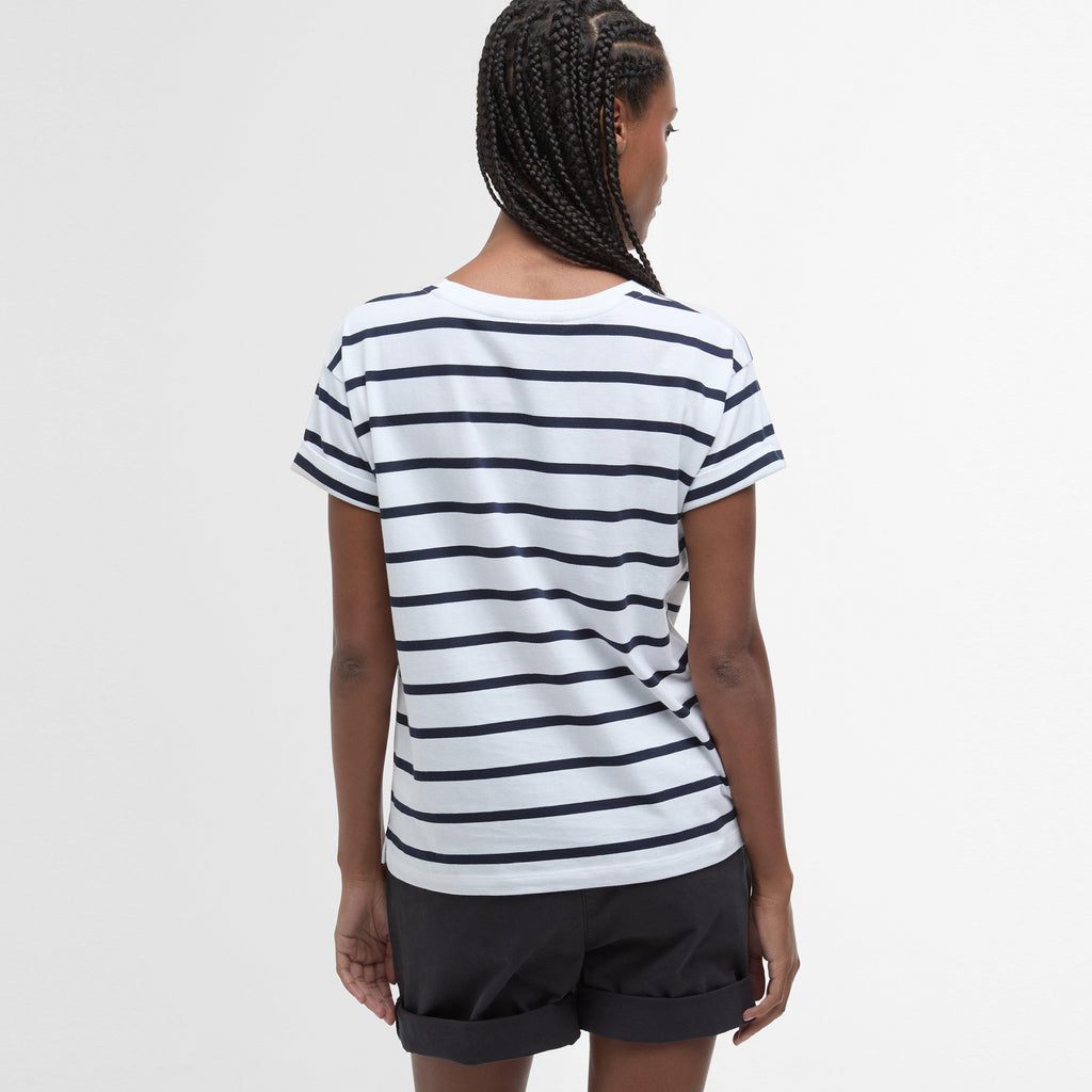 Womens Otterburn Stripe T-Shirt White/Navy Stripe