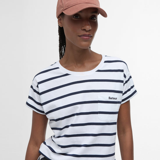 Womens Otterburn Stripe T-Shirt White/Navy Stripe