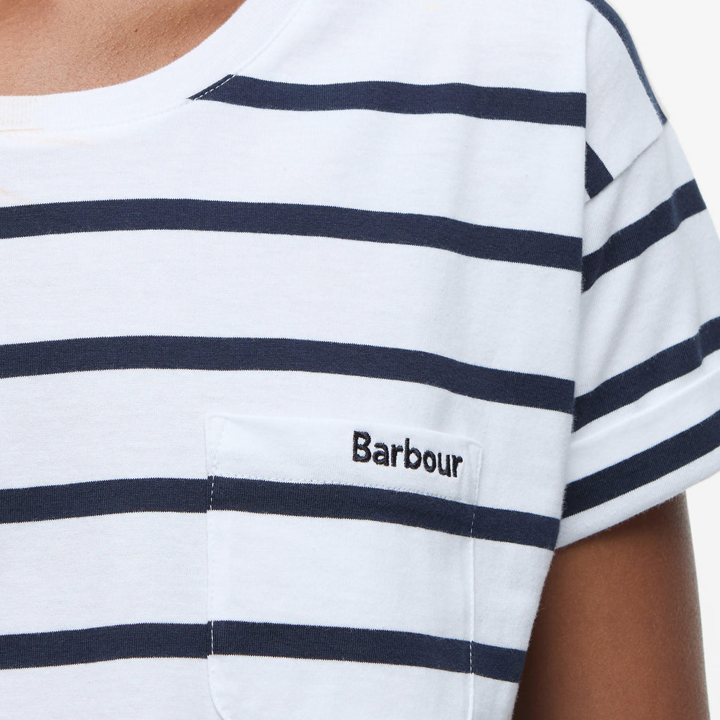 Womens Otterburn Stripe T-Shirt White/Navy Stripe