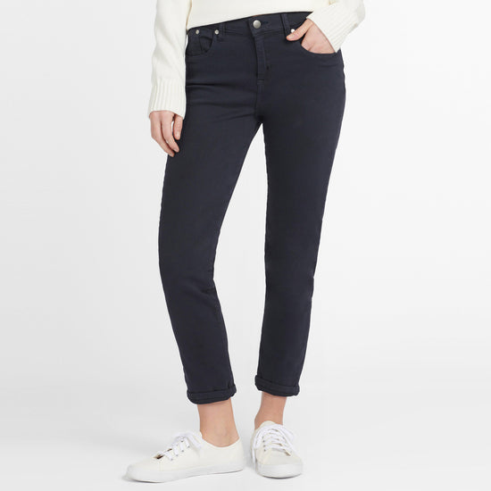 Womens Essential Slim Trousers Navy