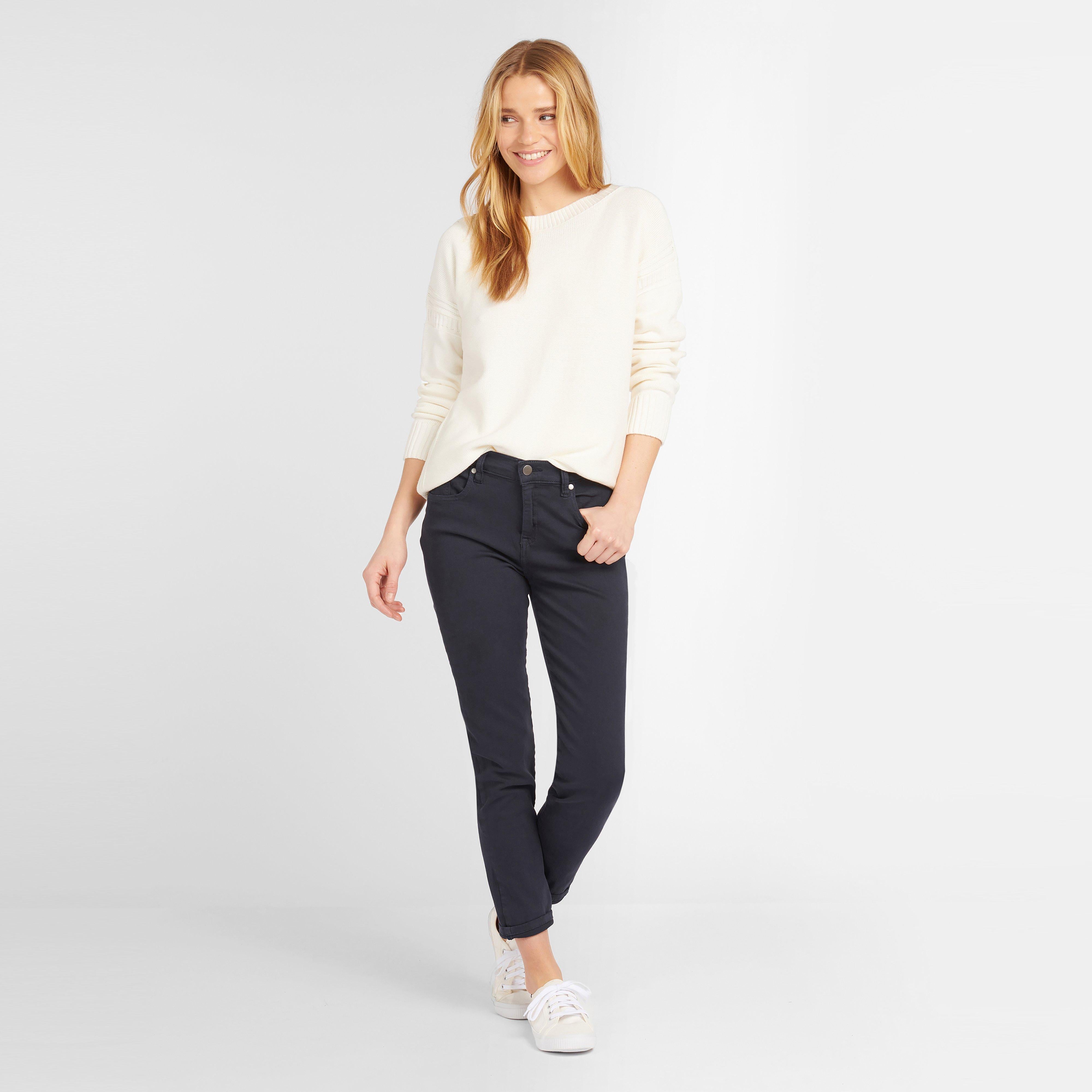 Womens Essential Slim Trousers Navy