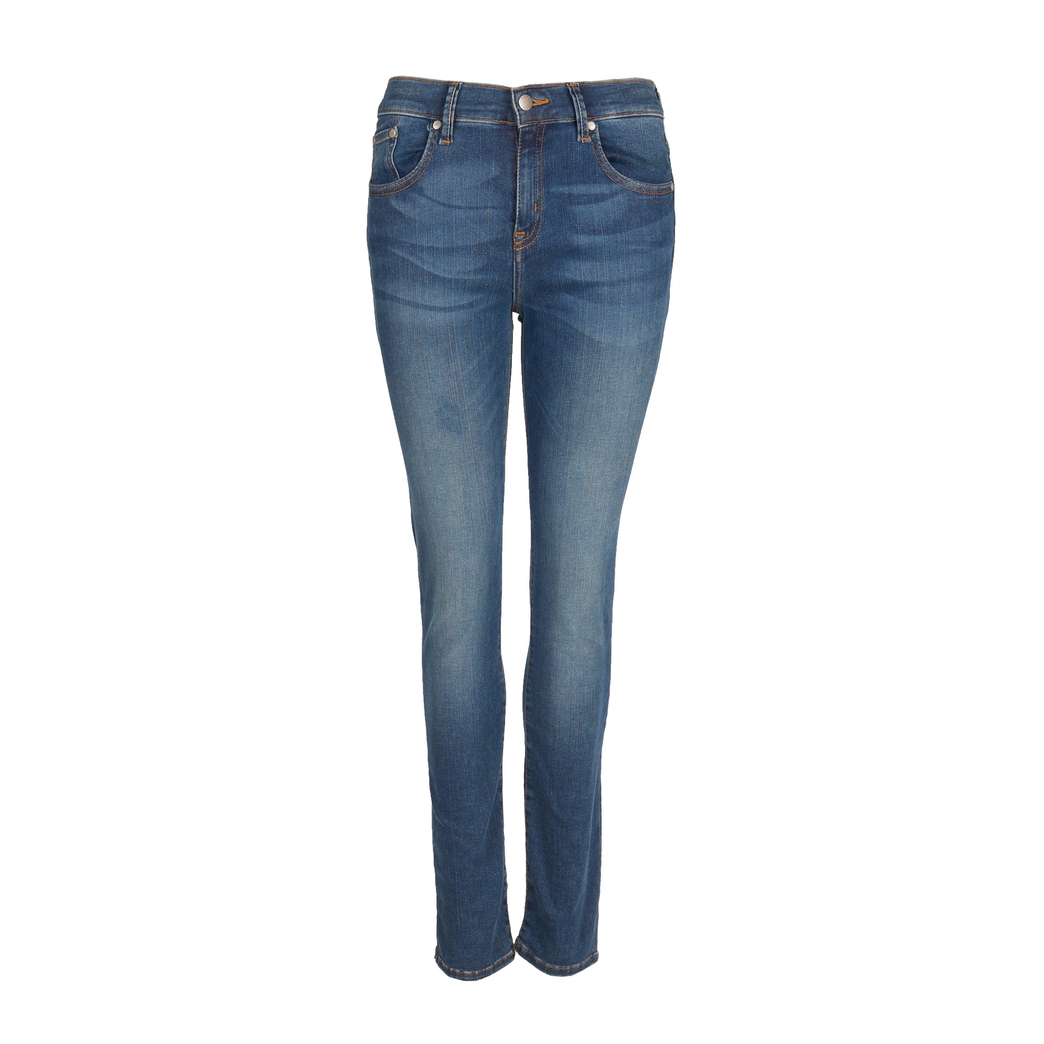 Womens Essential Slim Jeans Worn Blue Wash