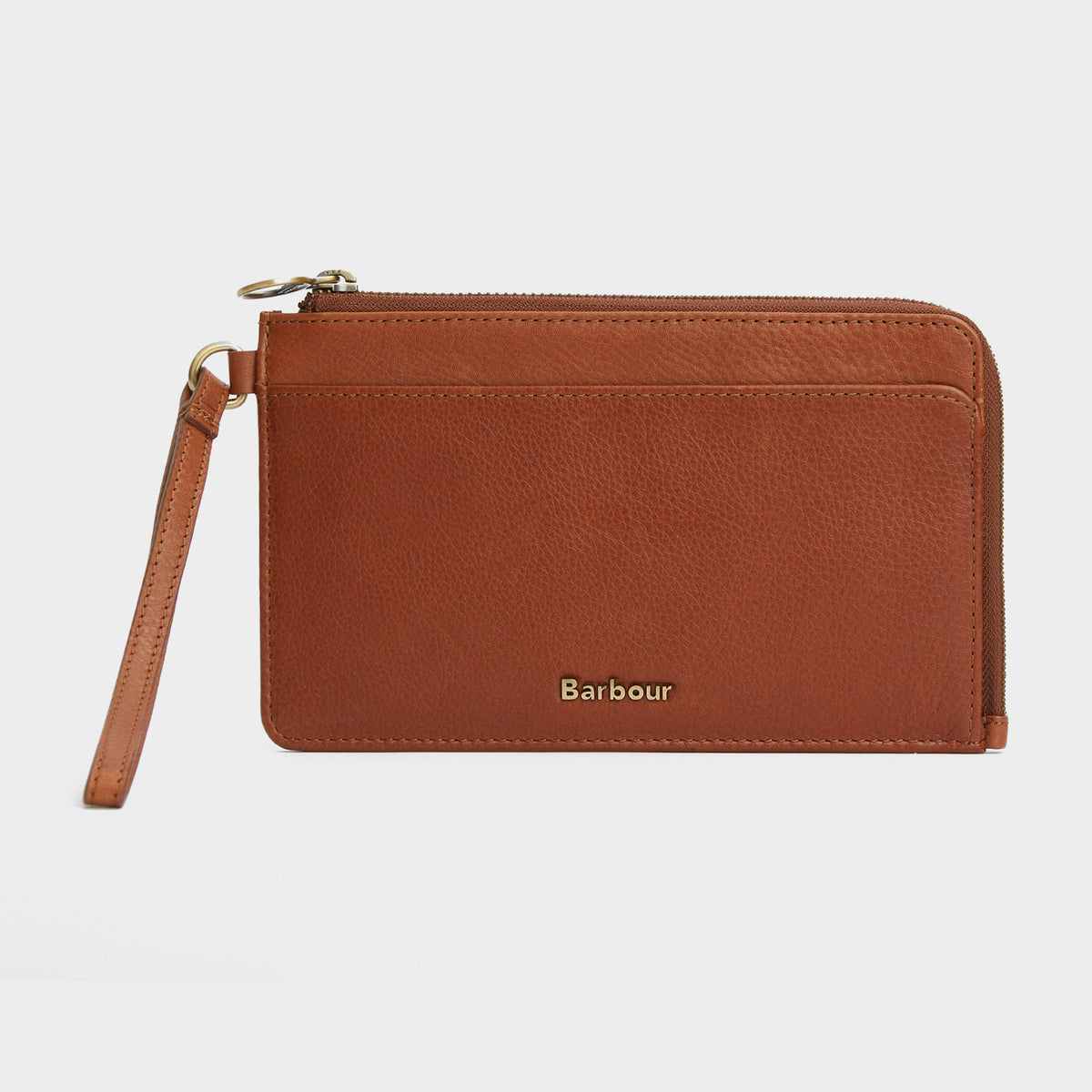 Laire Leather Wristlet Purse Brown