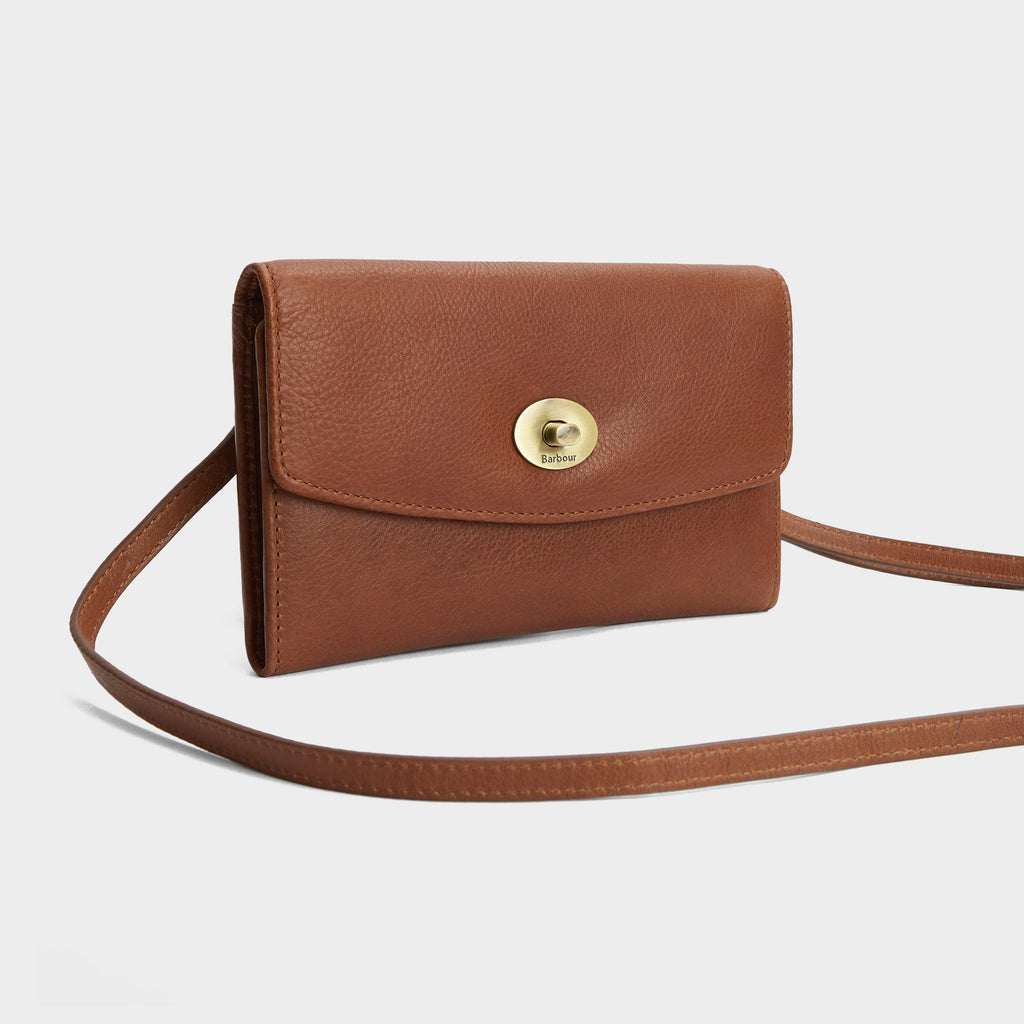 Isla Leather Travel Purse Brown
