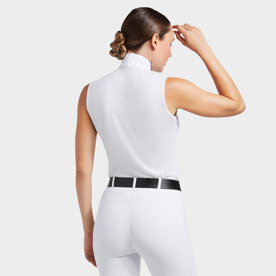 Womens Aptos Sleeveless Show Shirt White