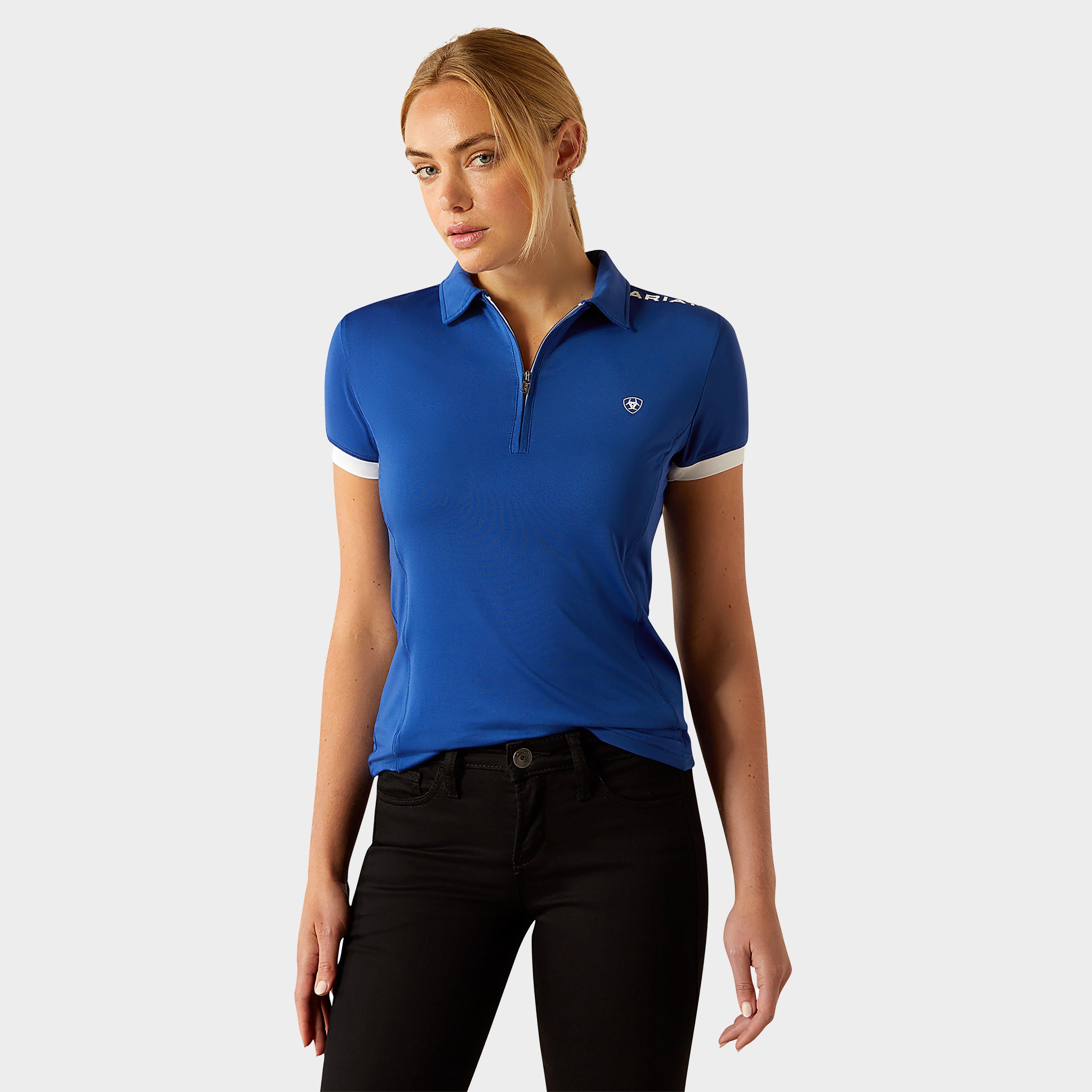 Womens Bandera 1/4 Zip Short Sleeved Polo Shirt Sodalite Blue