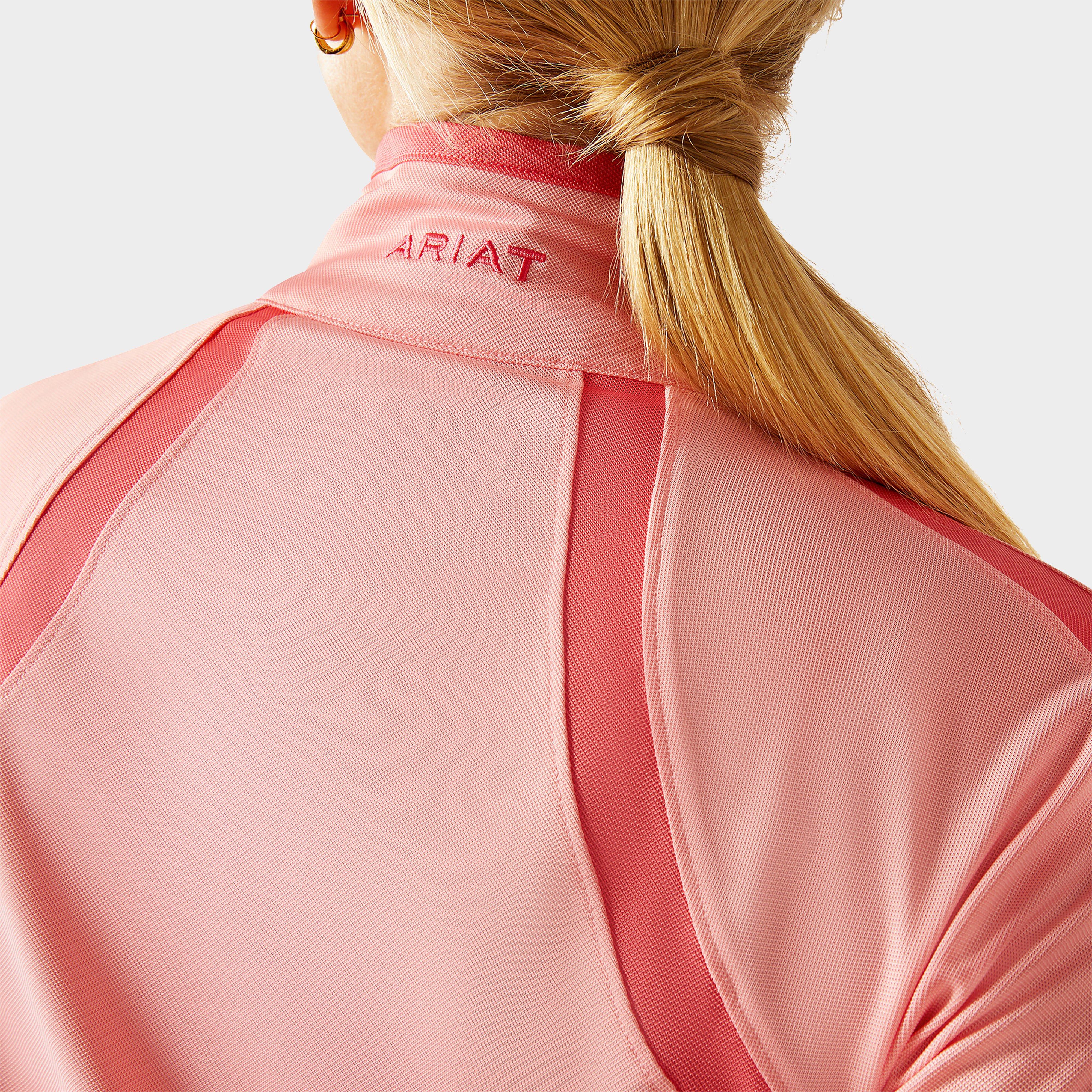 Womens Sunstopper 3.0 1/4 Zip Base Layer Flamingo Pink