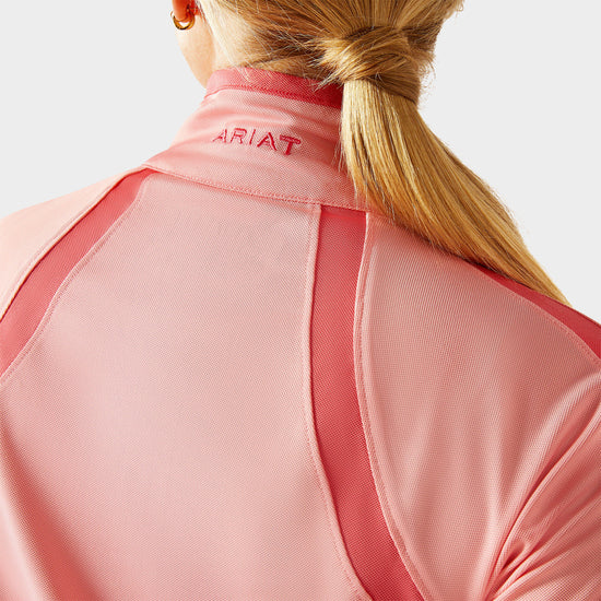 Womens Sunstopper 3.0 1/4 Zip Base Layer Flamingo Pink