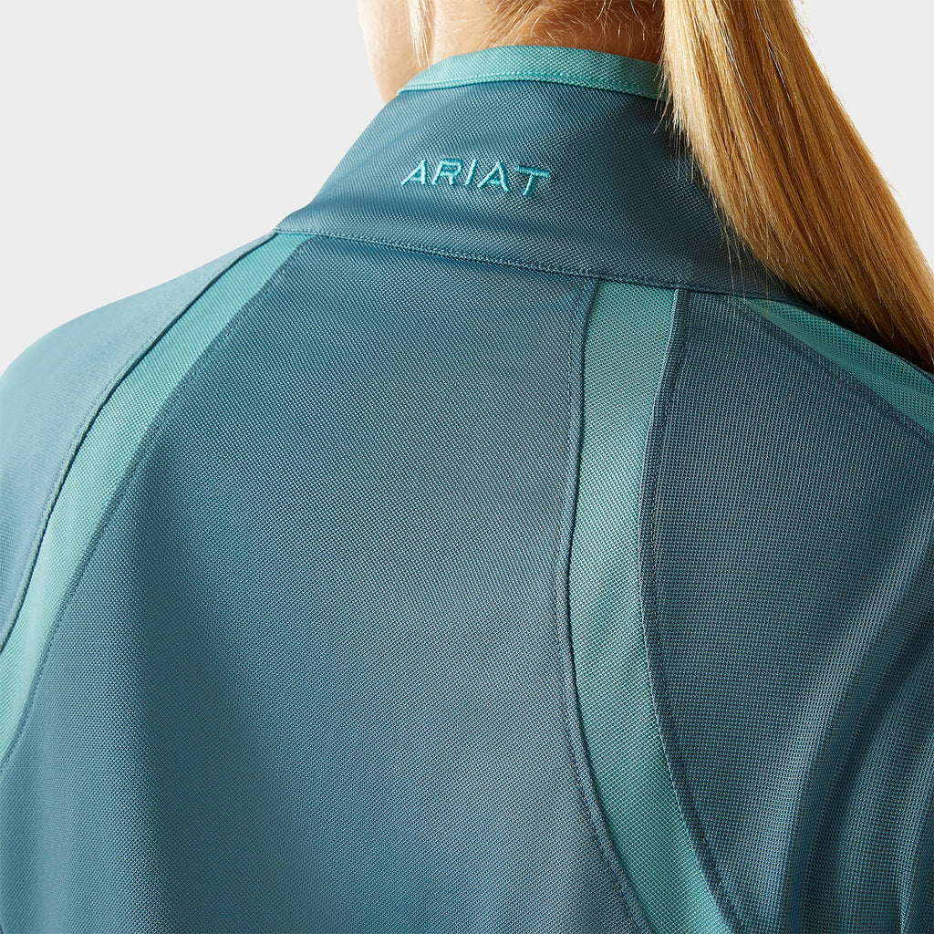 Womens Sunstopper 3.0 1/4 Zip Base Layer Storm Blue