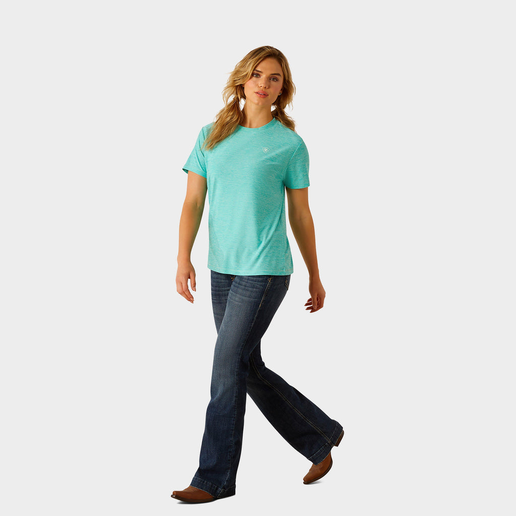 Womens Laguna Logo T-Shirt Blue Turquoise