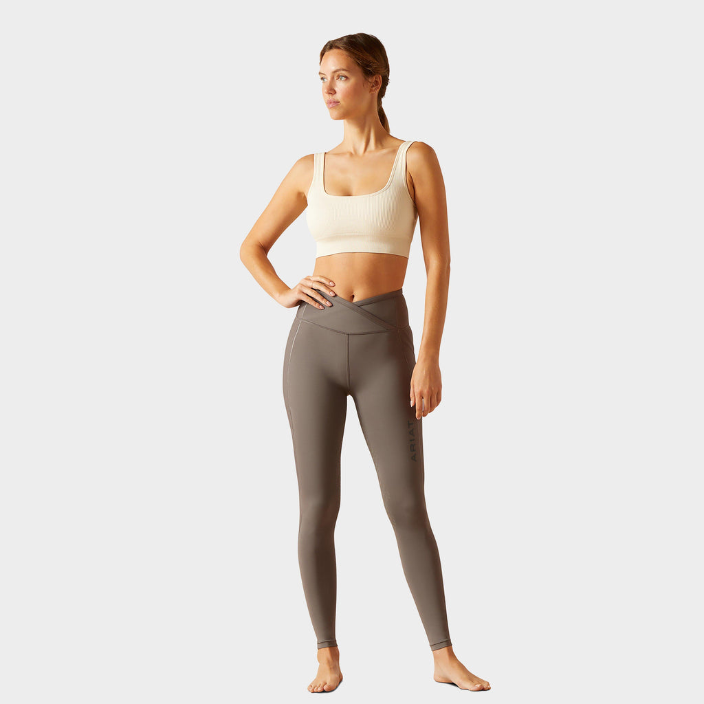 Womens Eos Chic Half Grip Tights Plum Grey