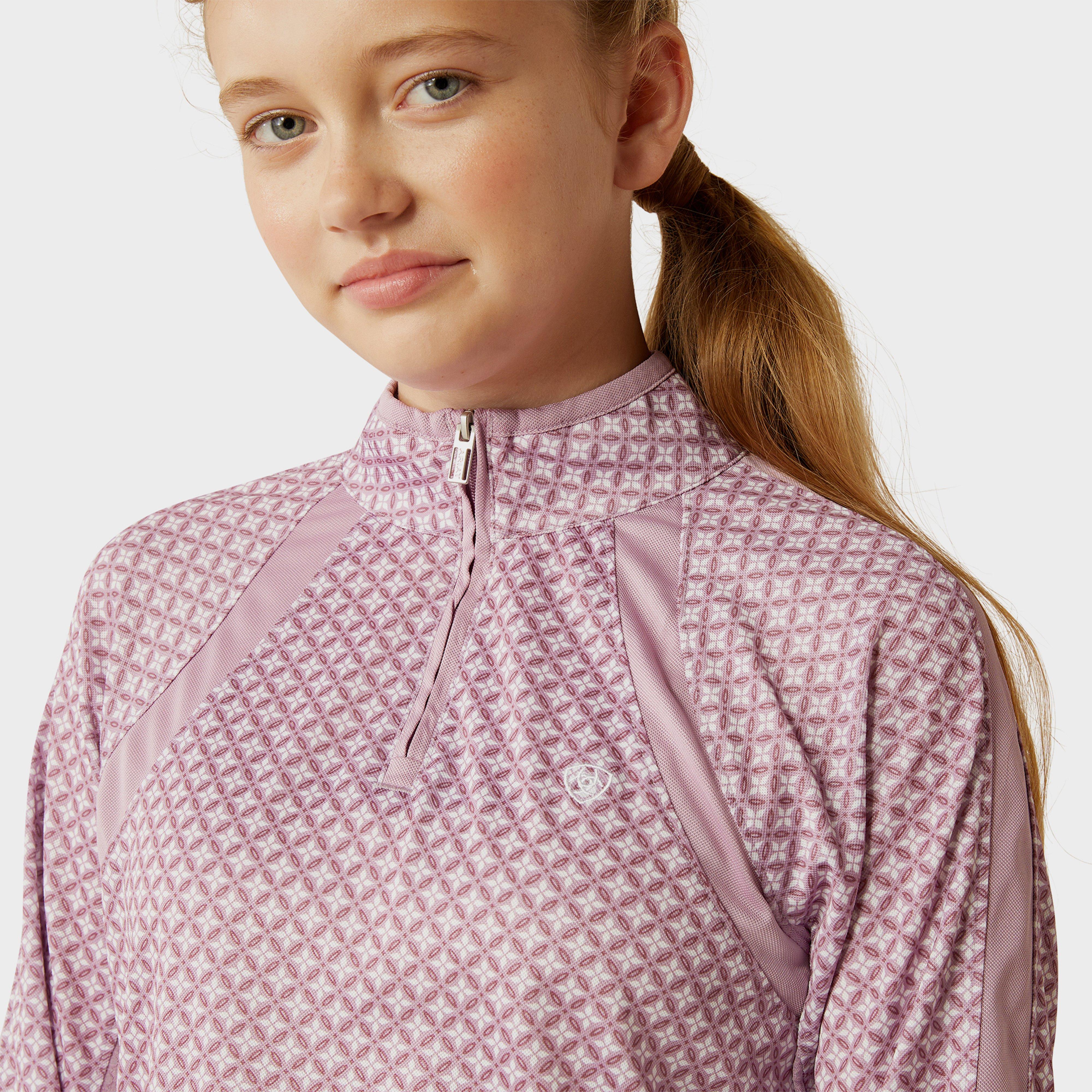 Kids Sunstopper 3.0 1/4 Zip Base Layer Lavender Mist Tile