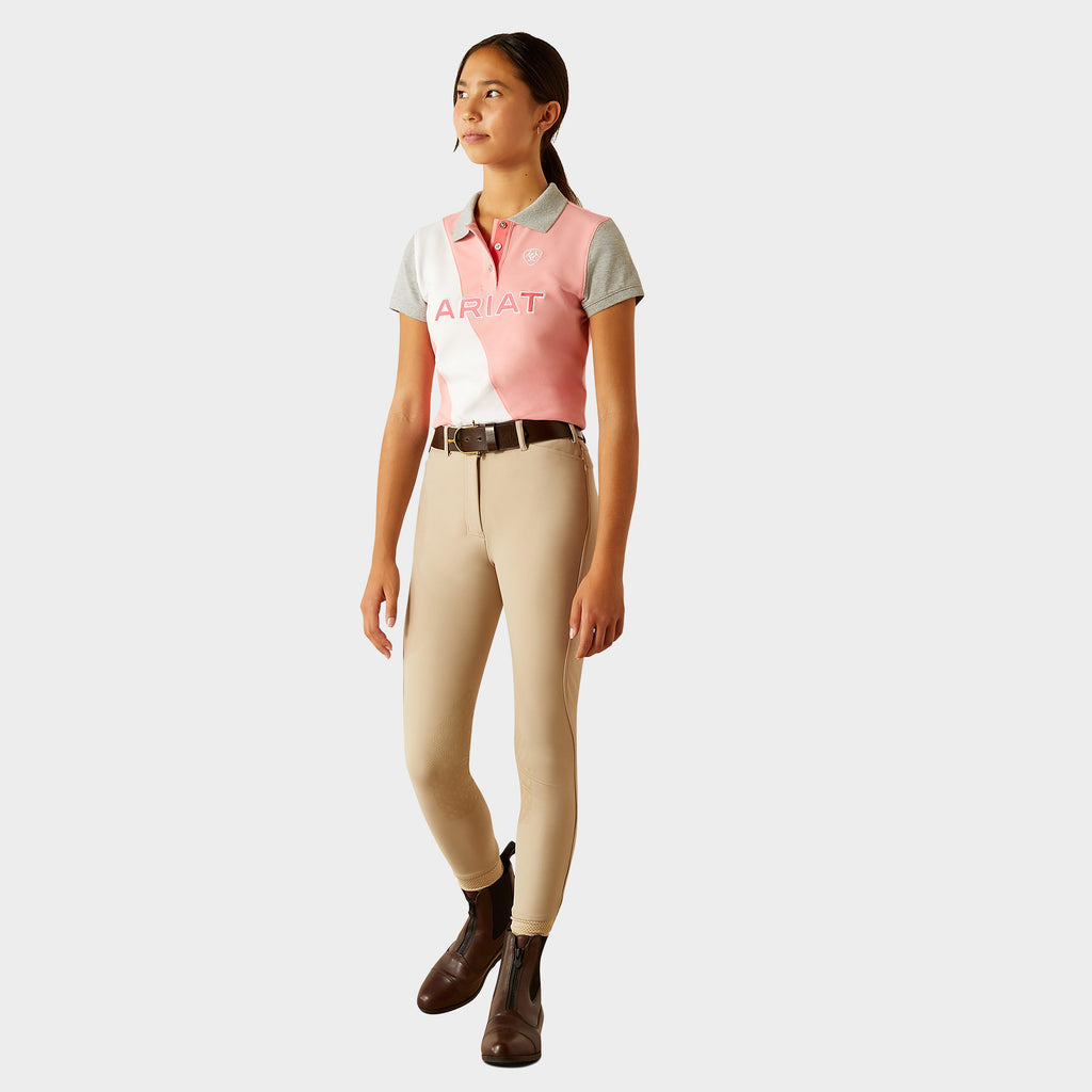 Kids Taryn Short Sleeved Polo Shirt Flamingo Pink