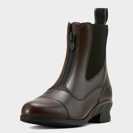 Womens Heritage Zip Paddock Boots Brown