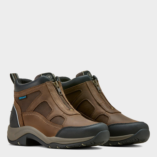 Womens Terrain II Zip Waterproof Boots Dark Brown