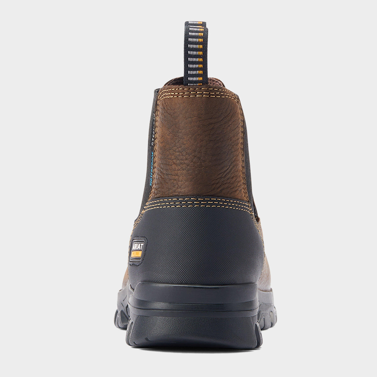 Mens Treadfast Chelsea Waterproof Steel Toe Work Boots Dark Brown