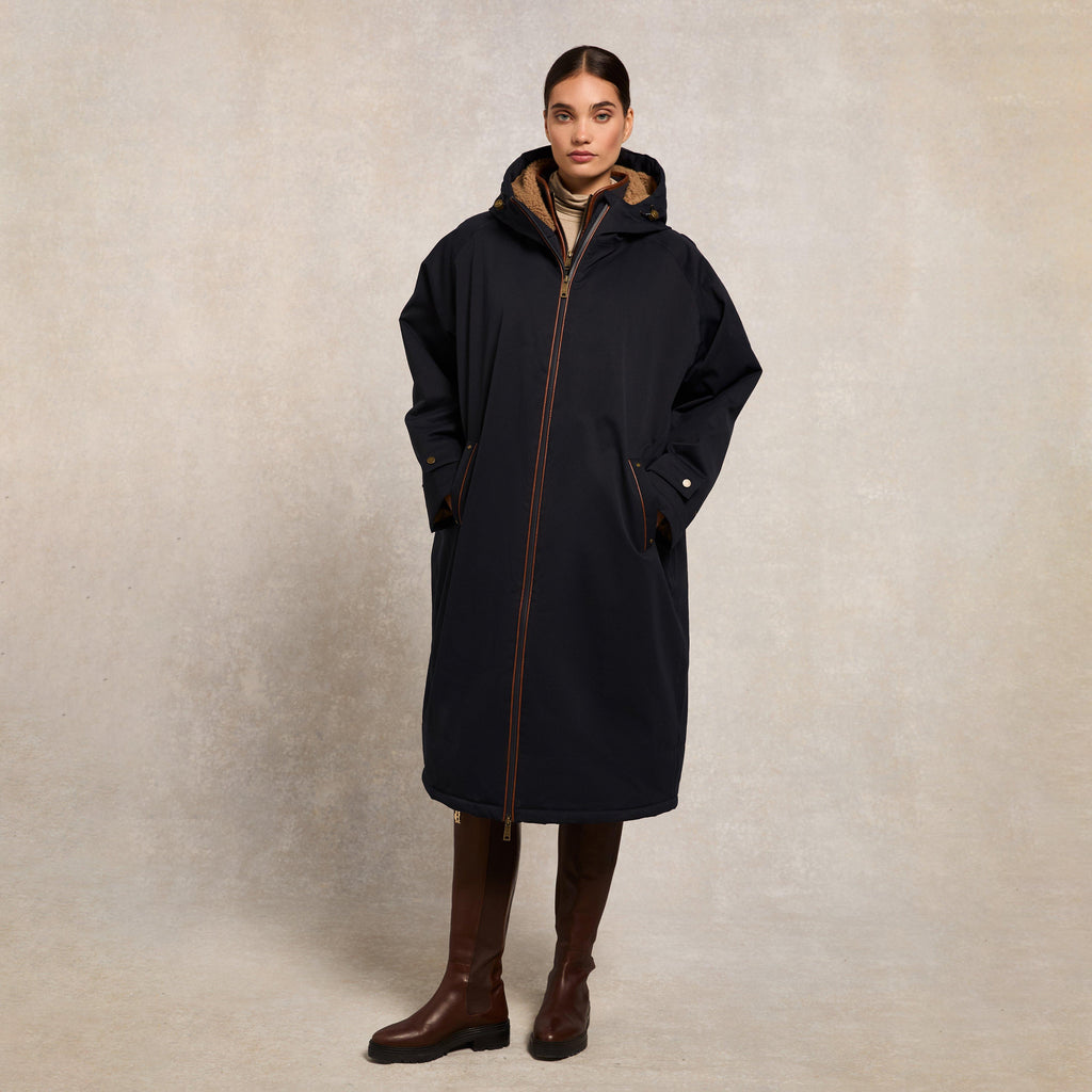 Womens One Sized Waterproof Coat Ink Navy