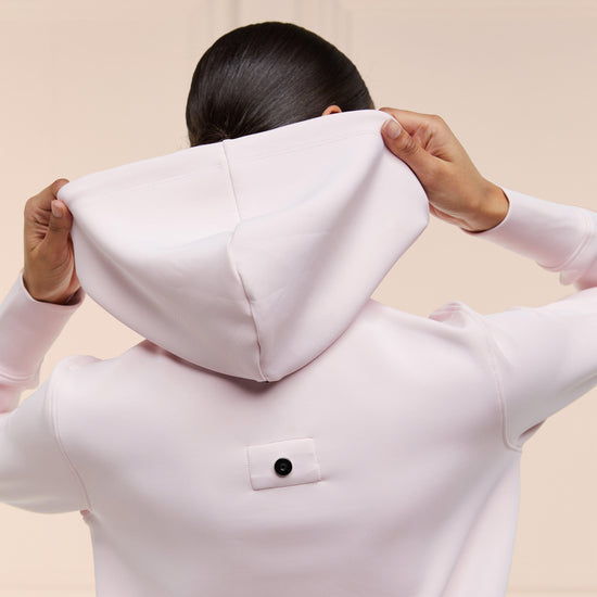 Womens Crystal Hoodie Blush