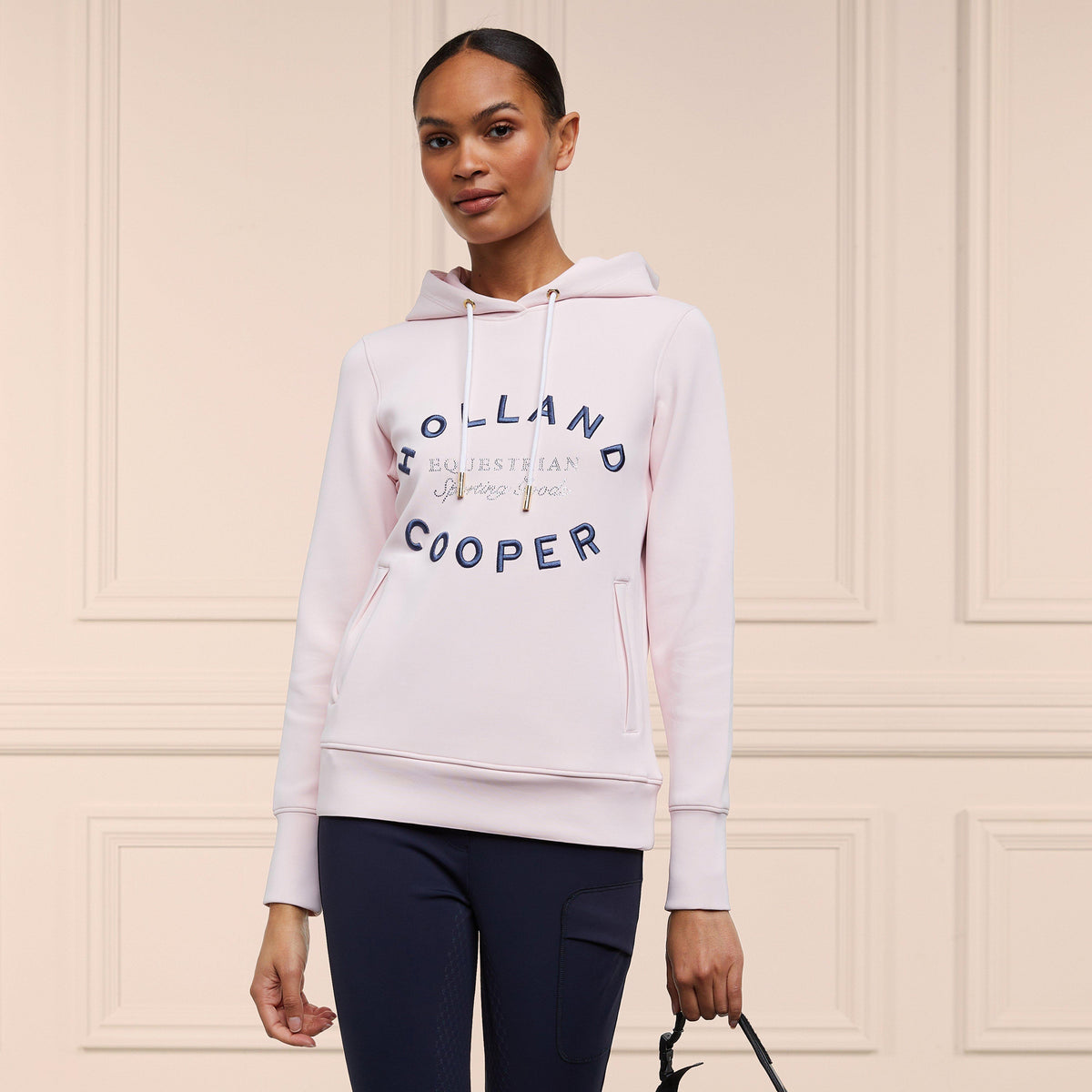 Womens Crystal Hoodie Blush