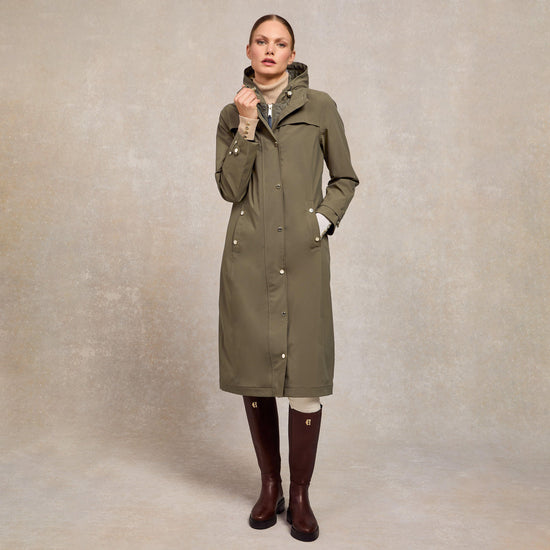 Womens Folgate Rain Coat Soft Khaki