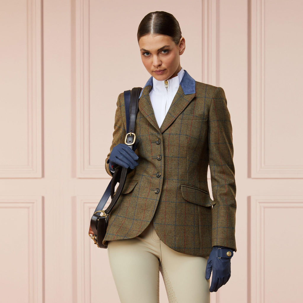 Womens Tweed Riding Jacket Glen Green