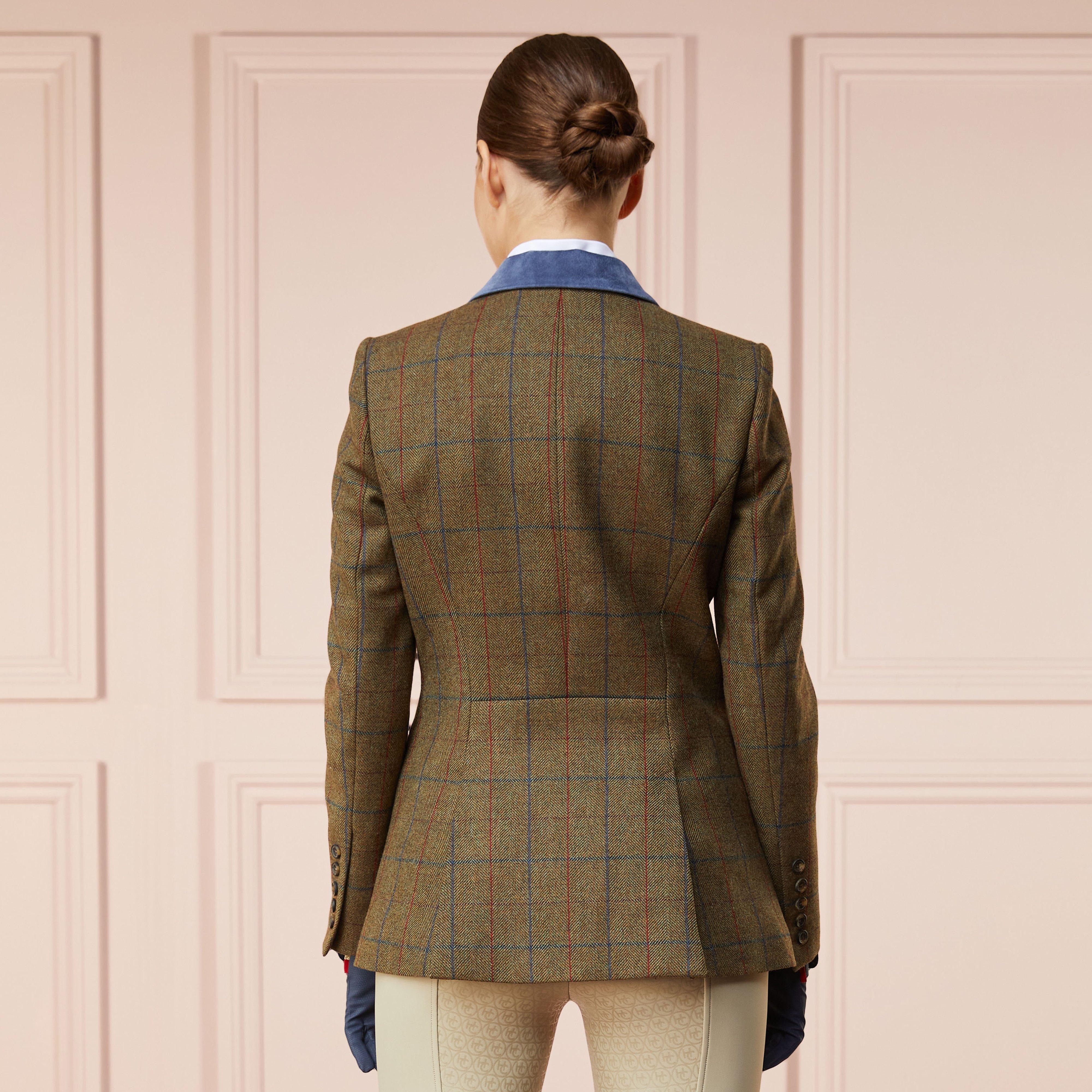 Womens Tweed Riding Jacket Glen Green