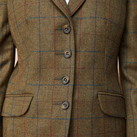 Womens Tweed Riding Jacket Glen Green