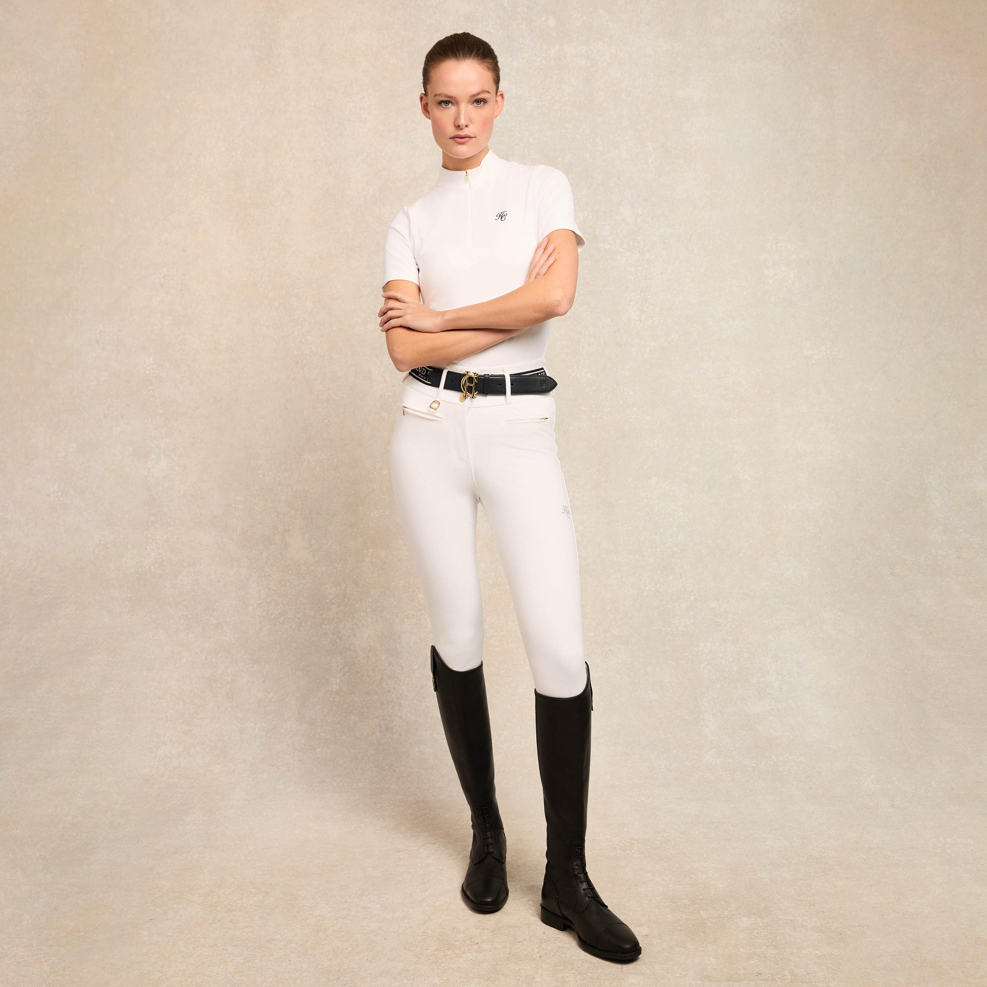 Womens Burghley Short Sleeve Base Layer White