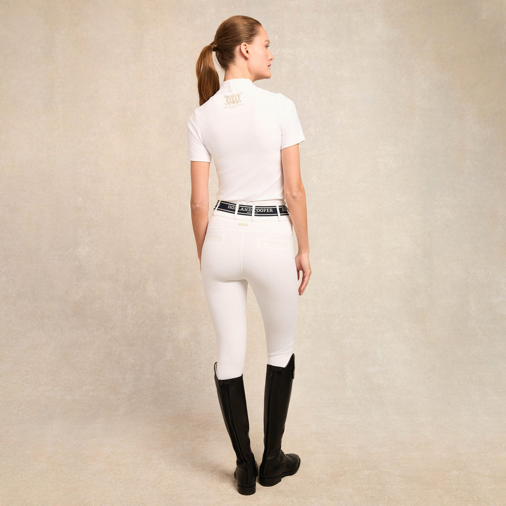 Womens Burghley Short Sleeve Base Layer White