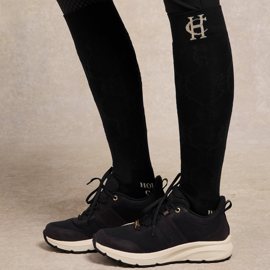 Womens Burghley Waterproof Trainer Black