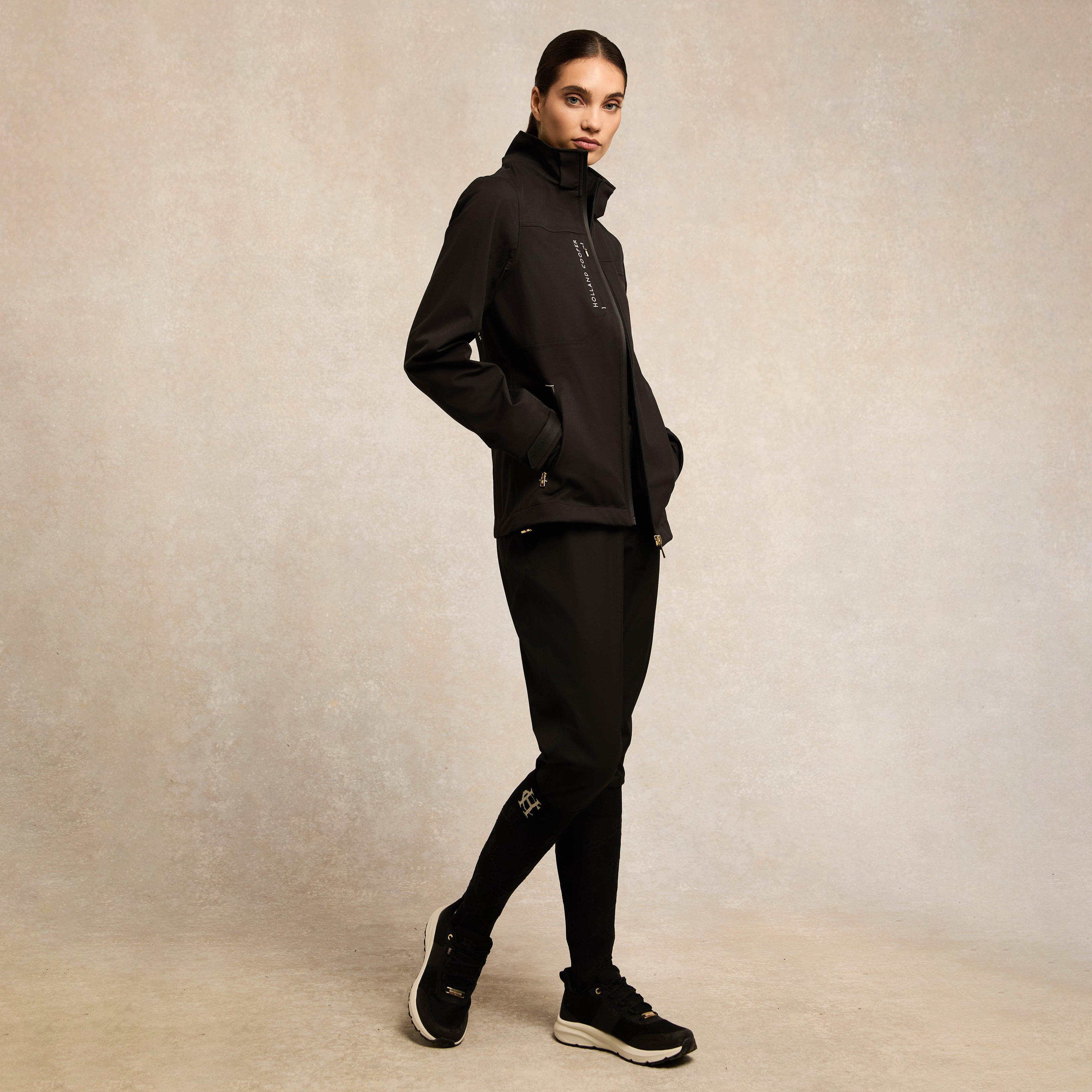 Womens Burghley Waterproof Trainer Black