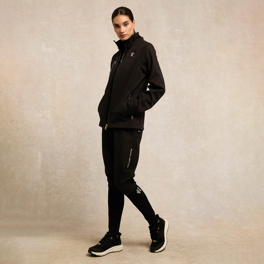 Womens Burghley Waterproof Trainer Black