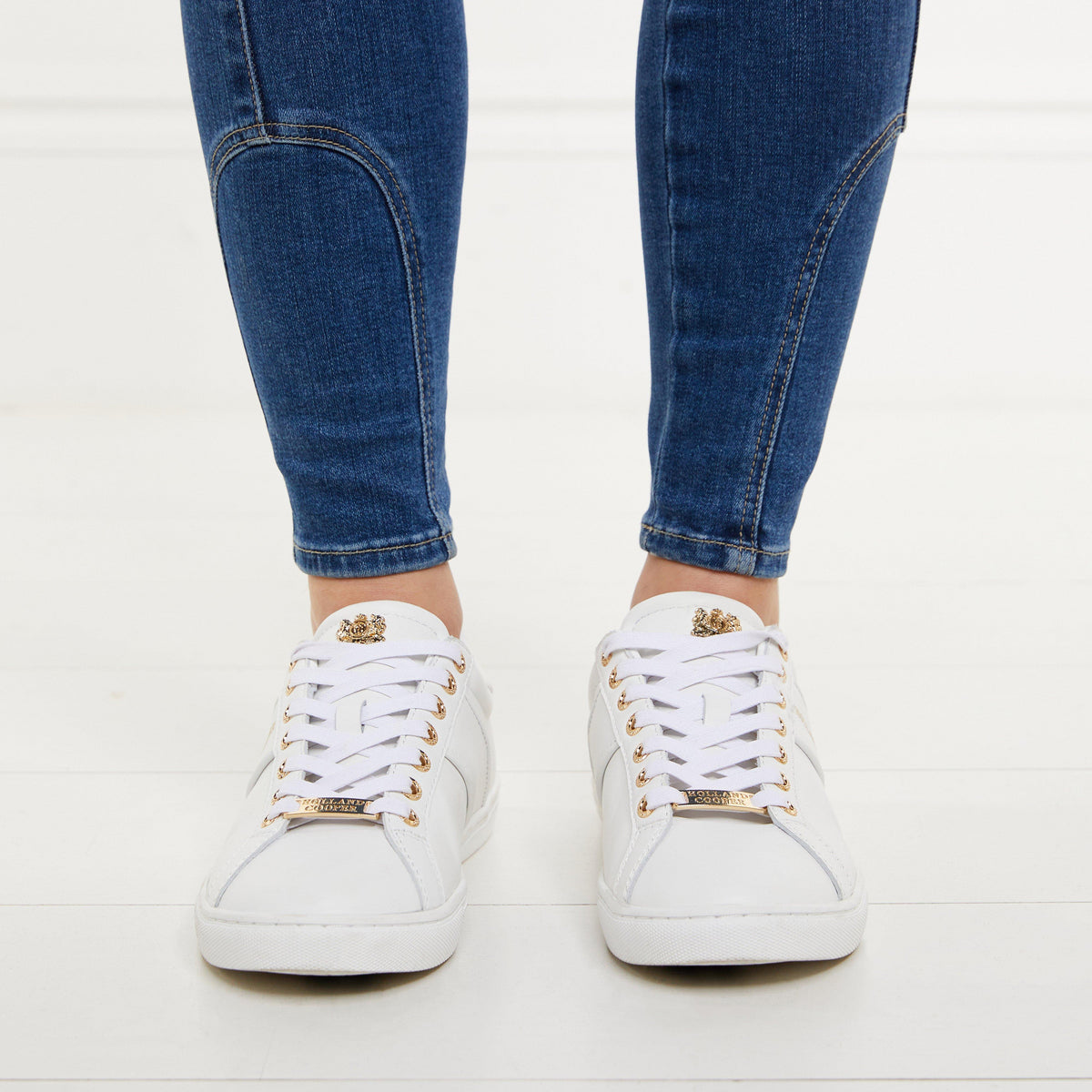 Womens Knightsbridge Court Trainers White