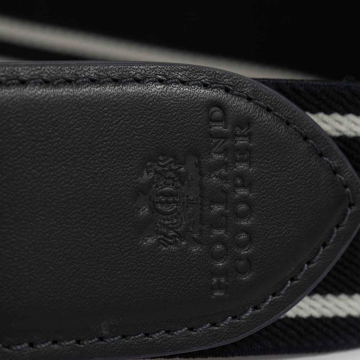 Burghley Logo Riding Belt Ink Navy