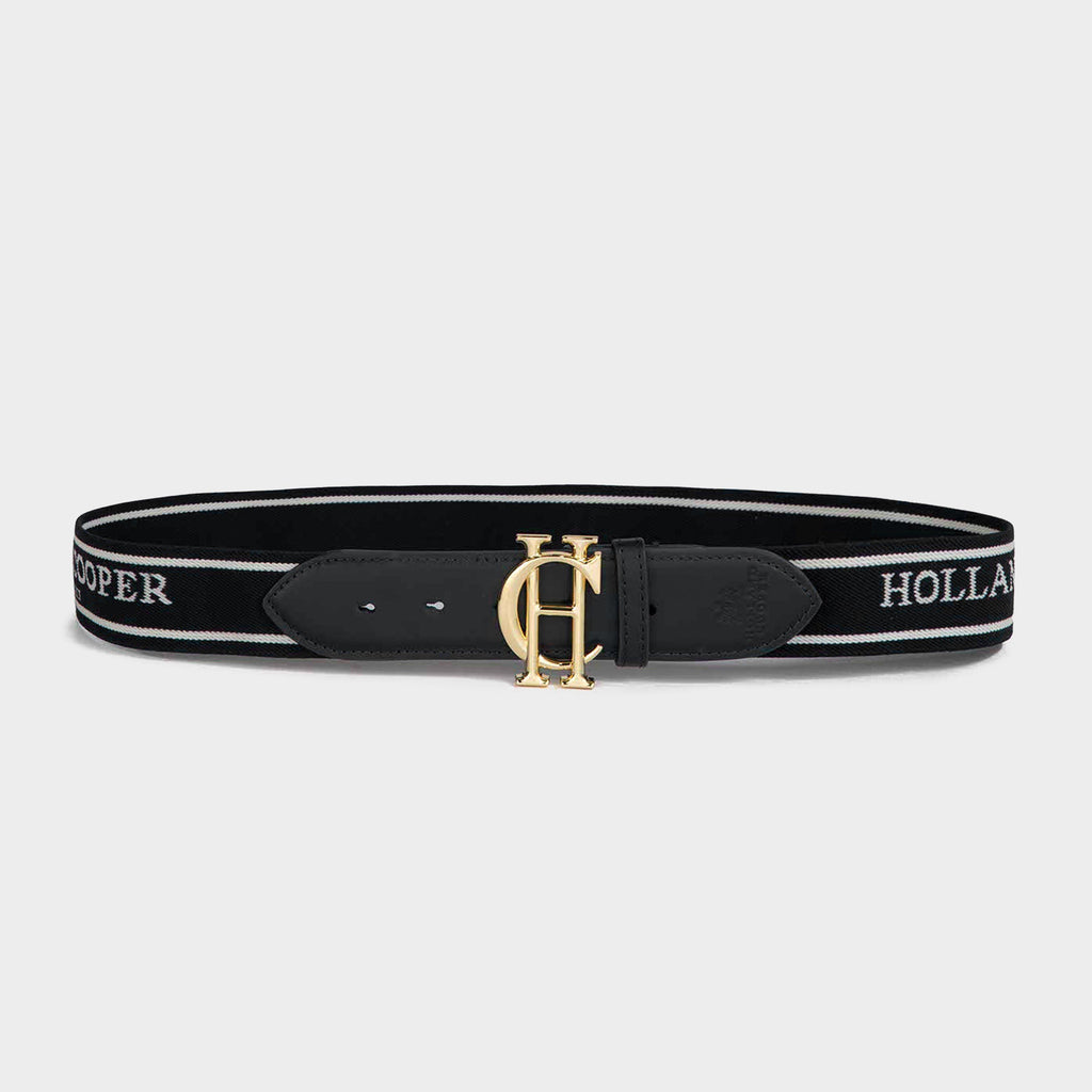 Burghley Logo Riding Belt Black