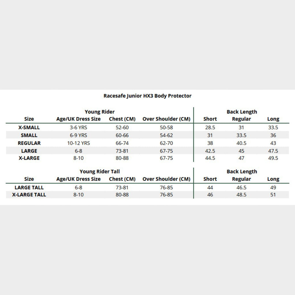 Junior HX3 Young Rider Body Protector XL Tall Navy