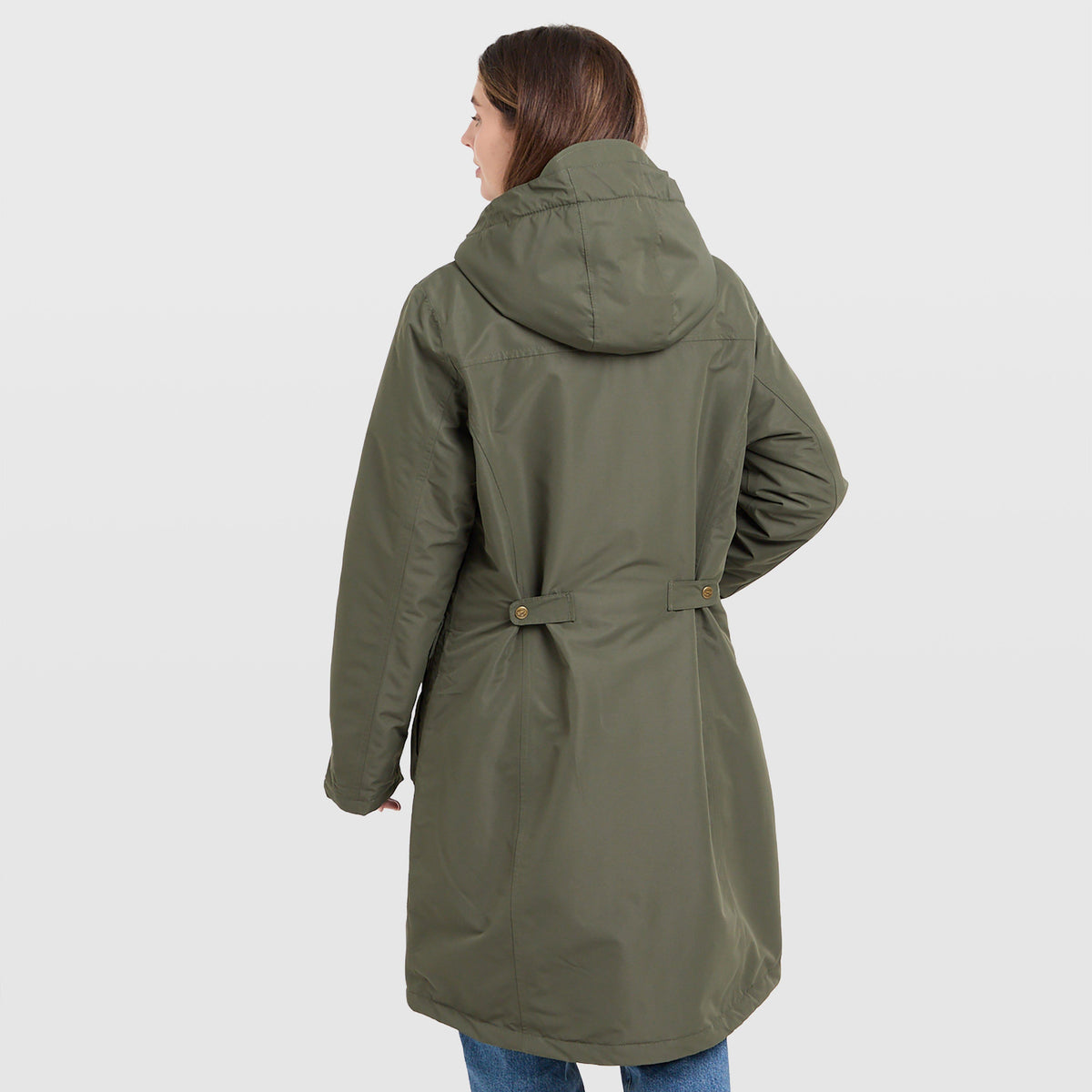 Womens Walker Long Coat Fern Green