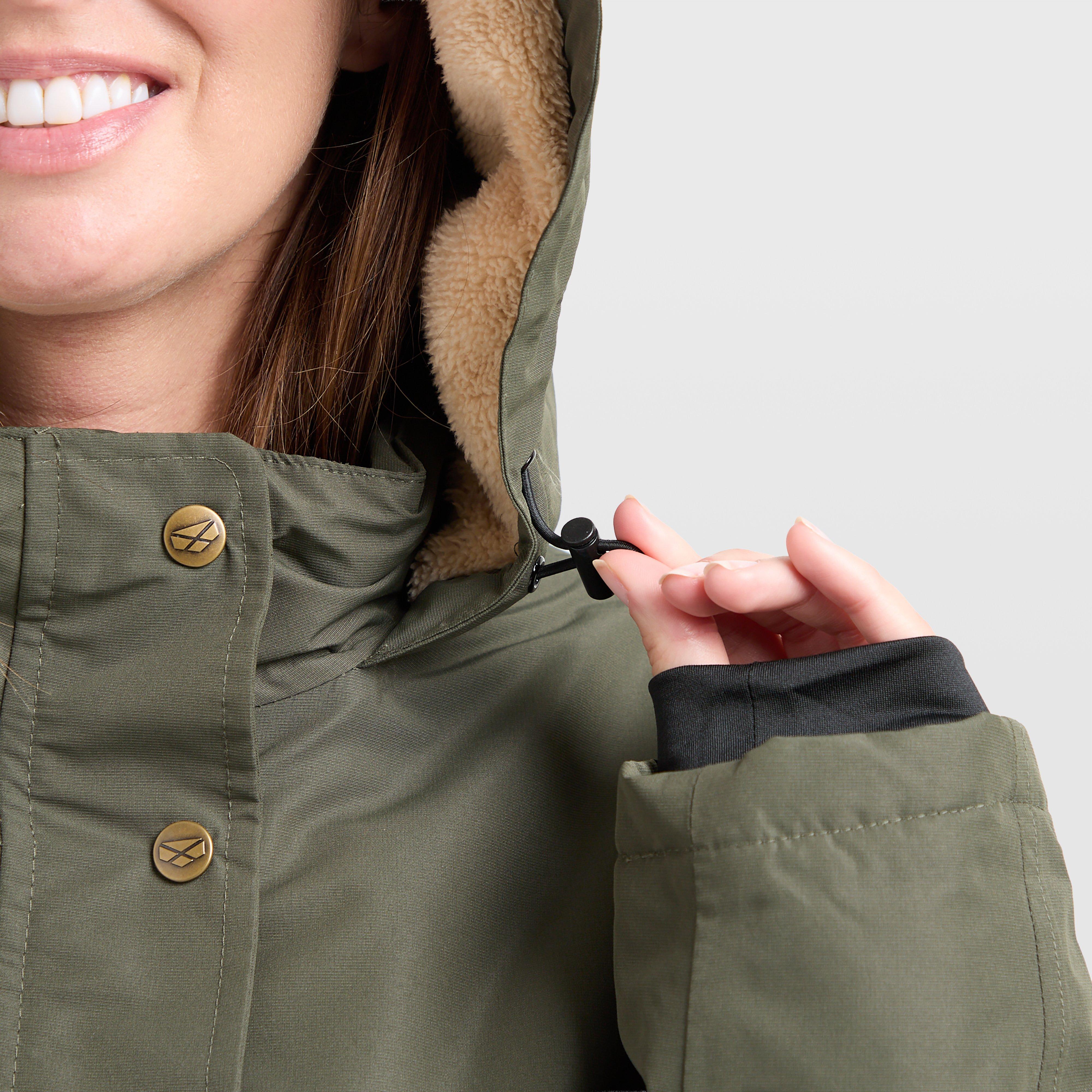 Womens Walker Long Coat Fern Green