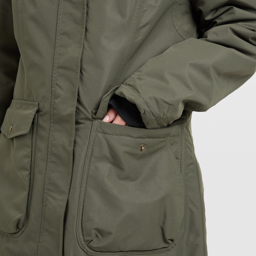 Womens Walker Long Coat Fern Green