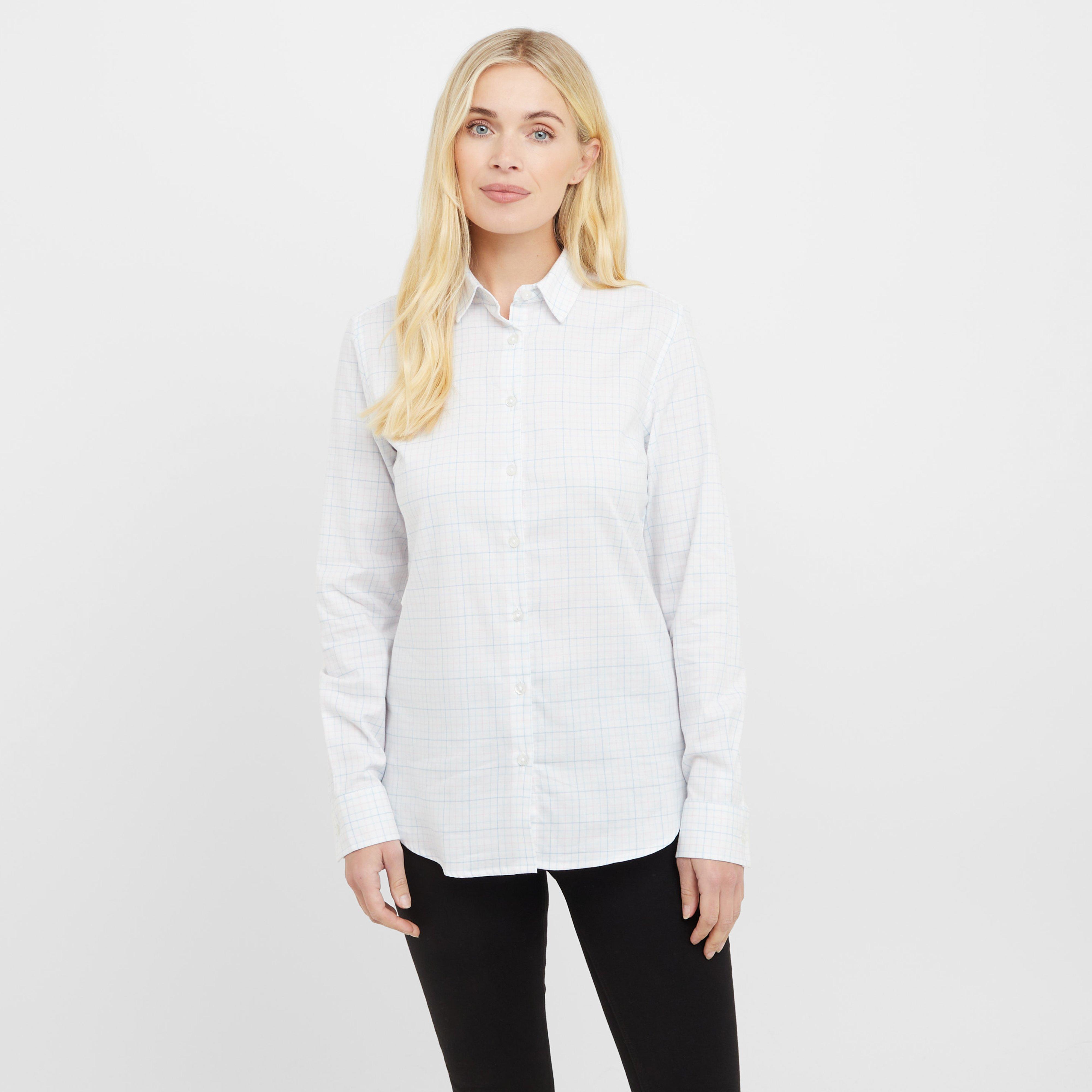 Womens Callie Twill Shirt White/Pink/Blue