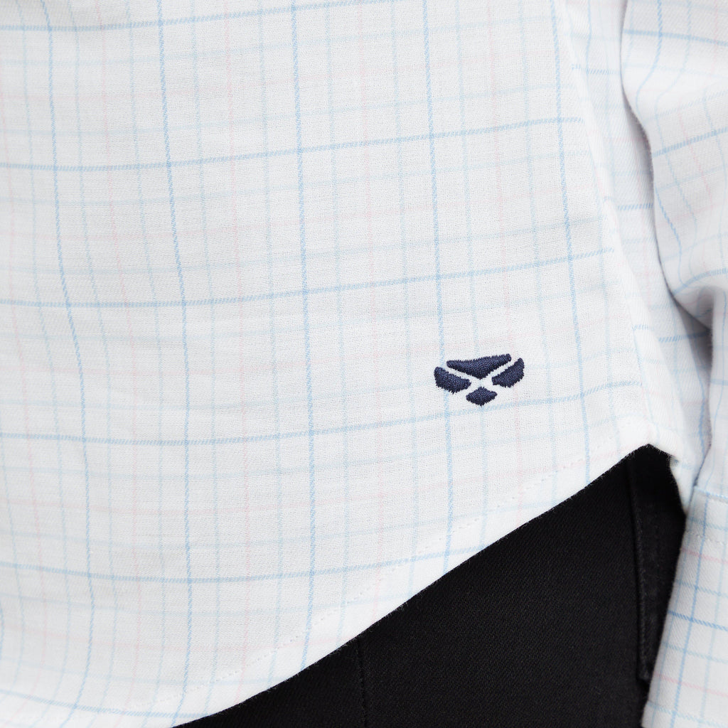 Womens Callie Twill Shirt White/Pink/Blue