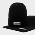 Unisex Green Label Beanie Gift Set Black