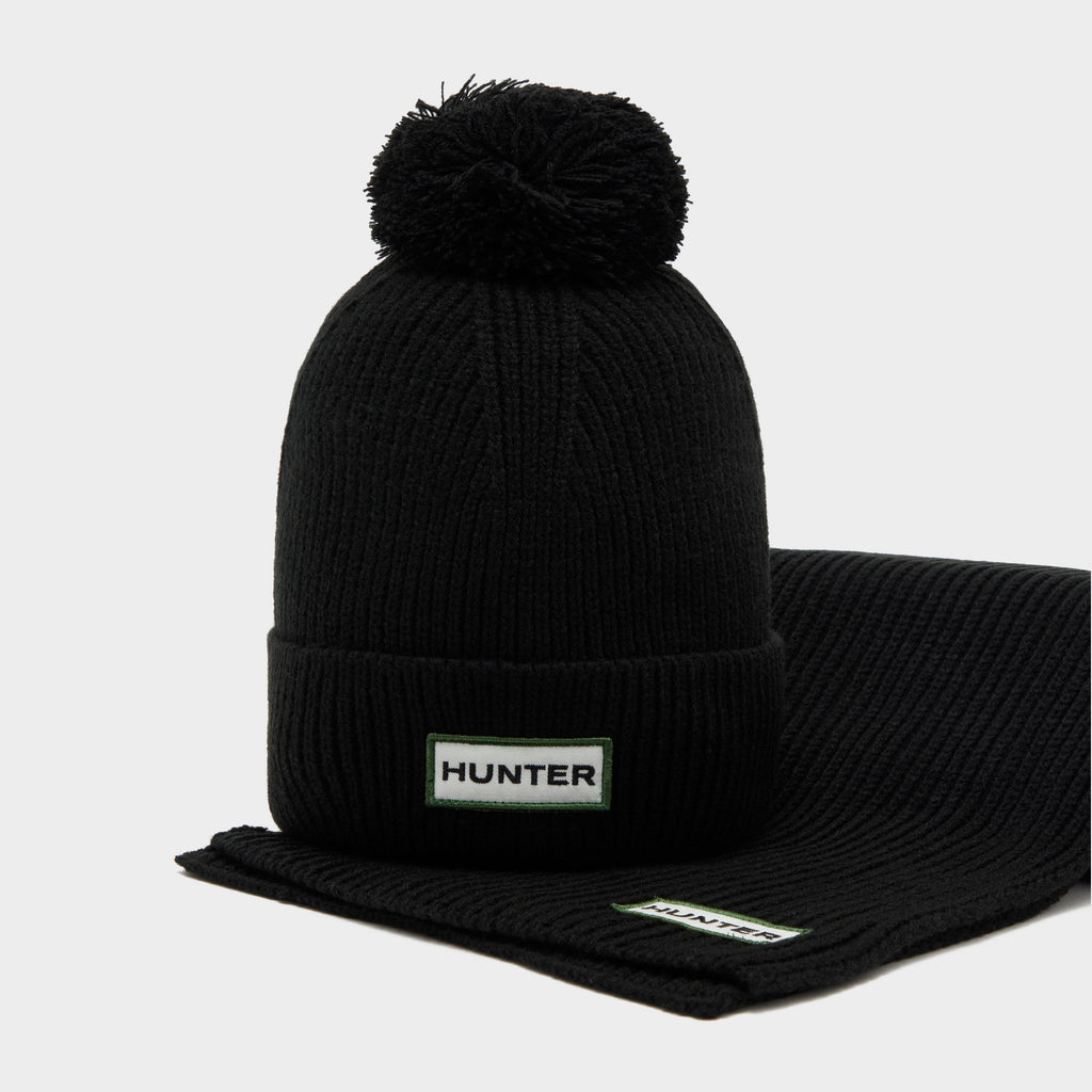 Unisex Bobble Hat Gift Set Black