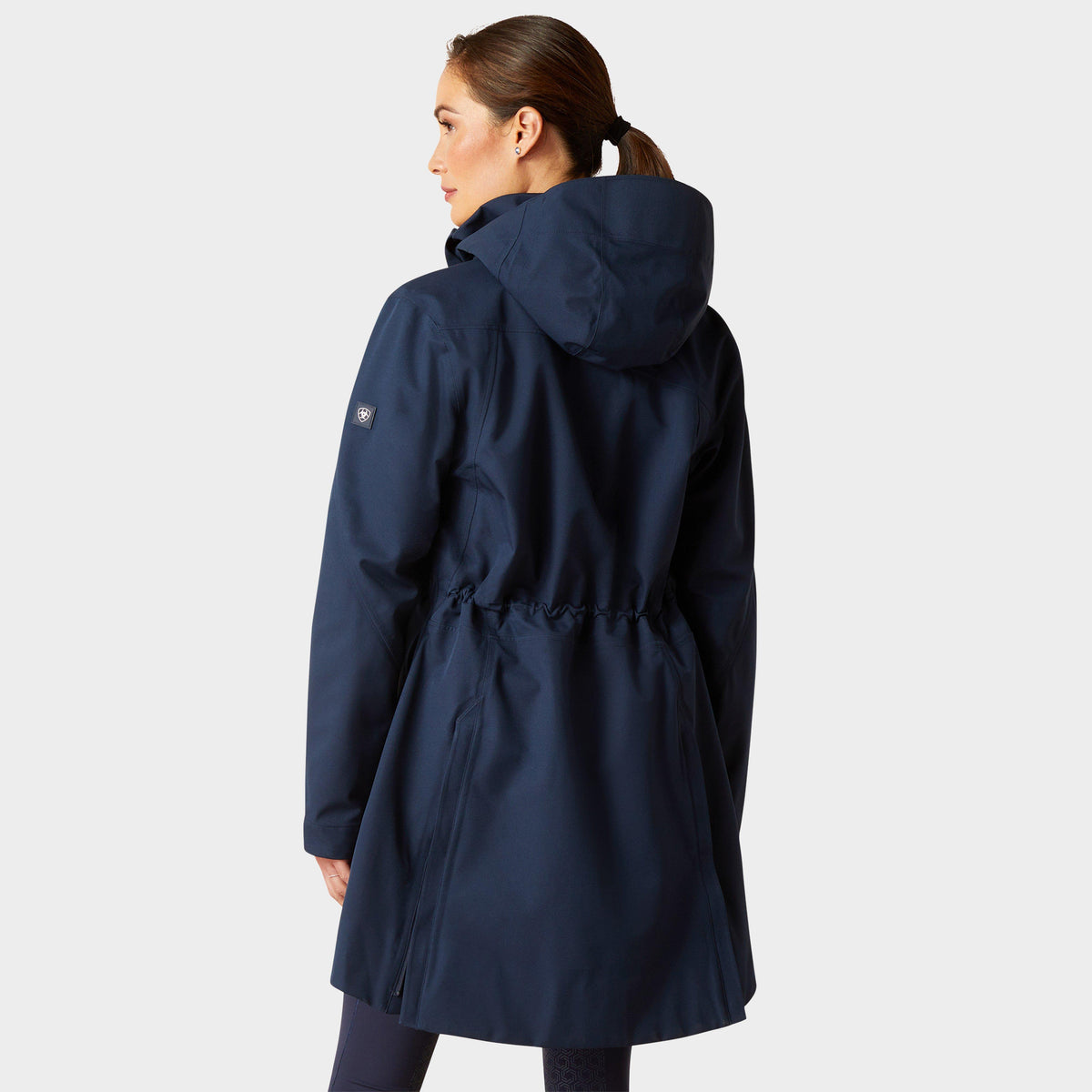 Womens Coastal Long Waterproof Jacket Navy