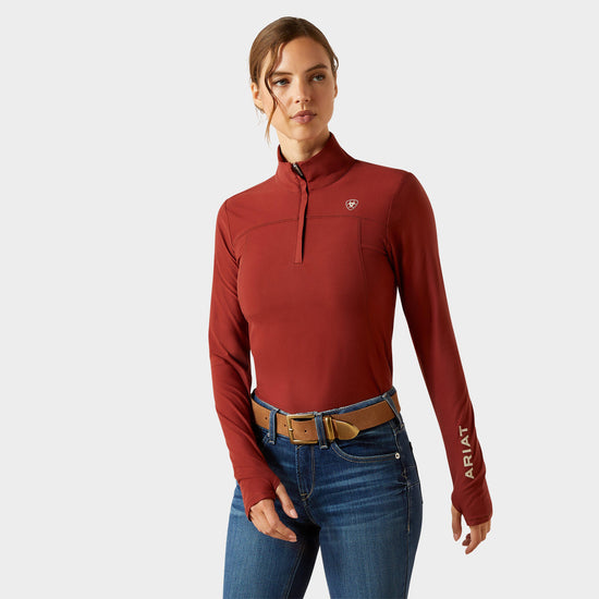 Women's Lowell 1/4 Zip Base Layer Madder Brown