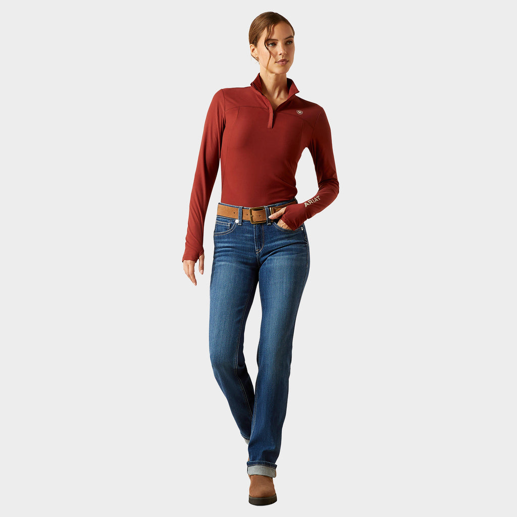 Women's Lowell 1/4 Zip Base Layer Madder Brown