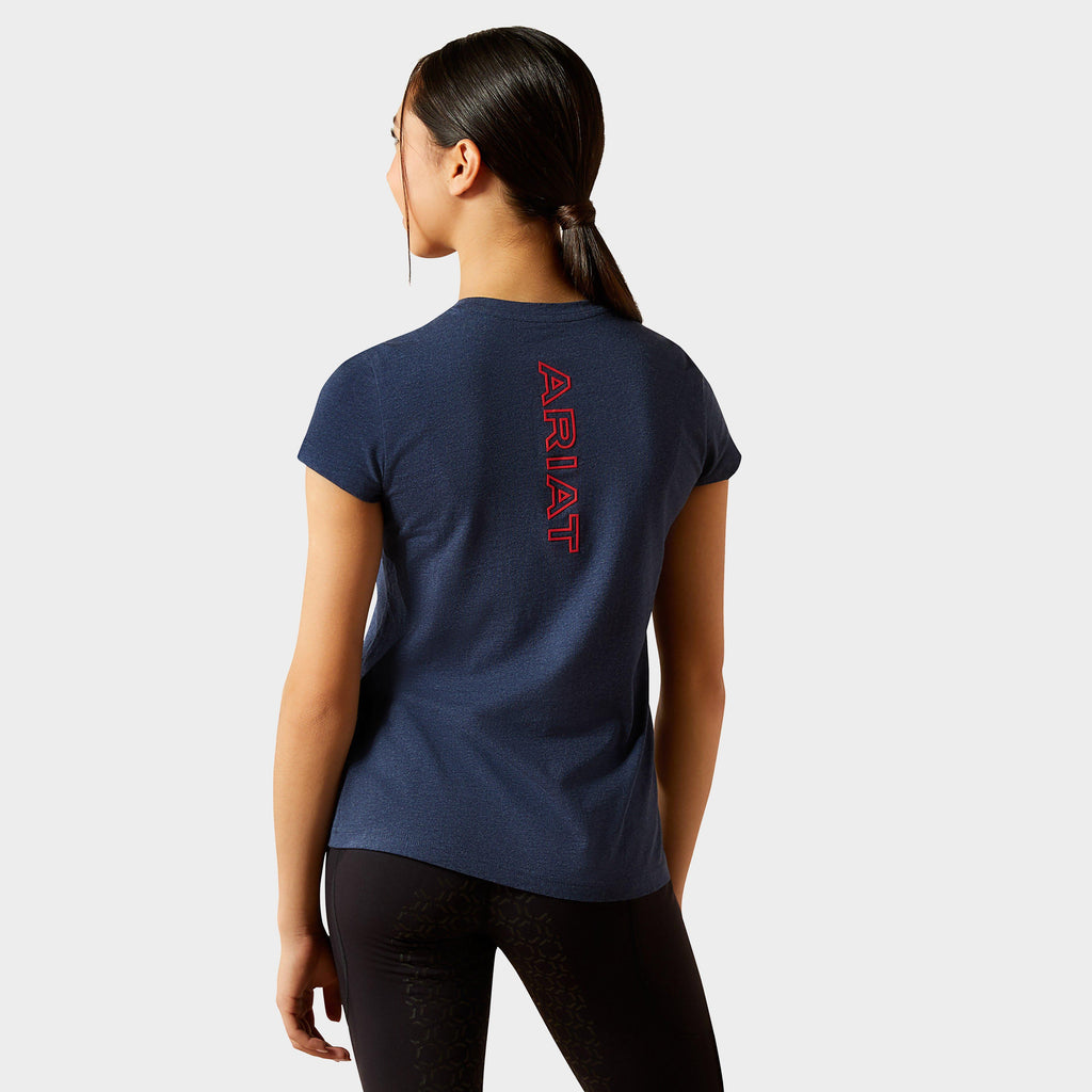 Kids' Ariat BV Logo Junior Tee Navy