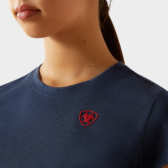 Kids' Ariat BV Logo Junior Tee Navy