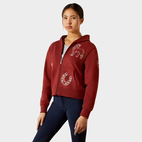 Kids' Spiffy Full Zip Sweatshirt Madder Brown